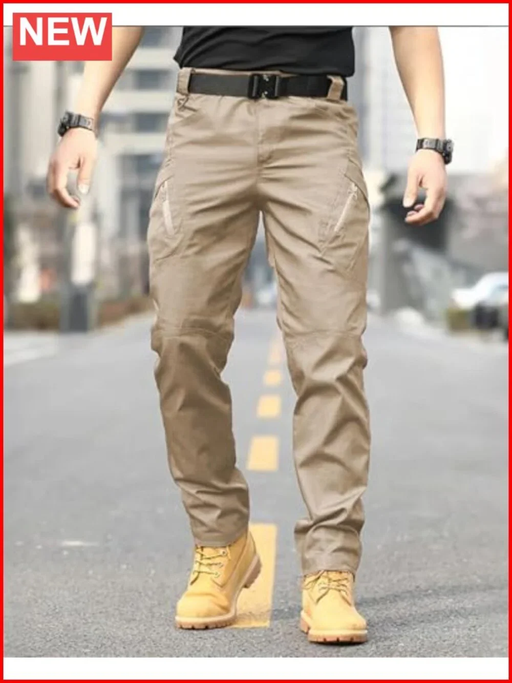 Men's Tactical Cargo Pants Stretch Ripstop Lightweight Waterproof Multi Pockets